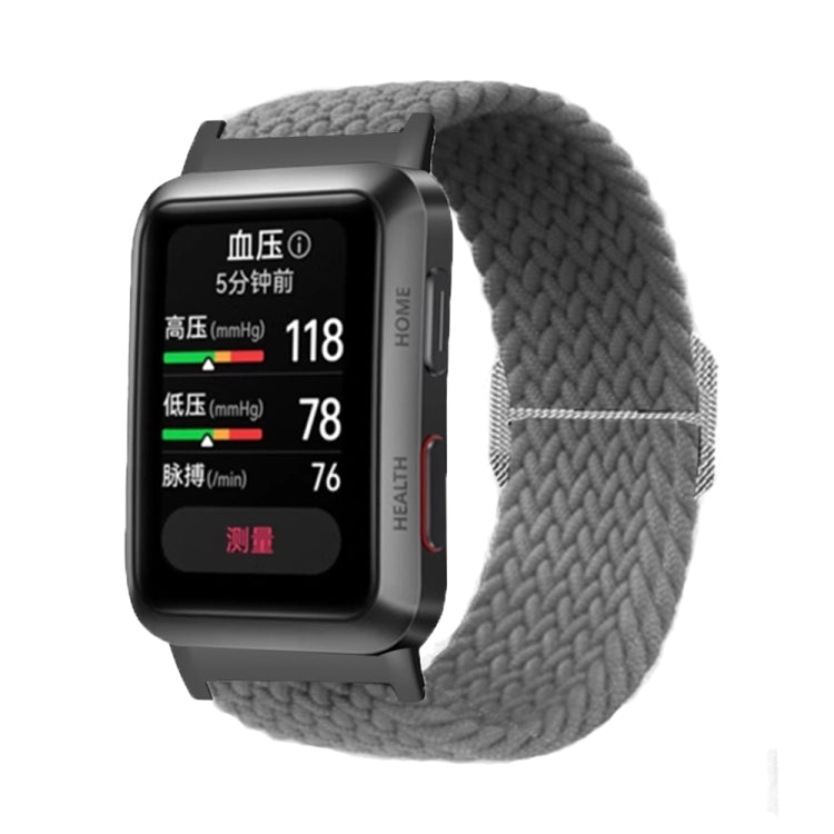 For Huawei Watch D Adjustable Woven Nylon Watch Band(Grey) - Watch Bands by PMC TechLife | Online Shopping South Africa | PMC TechLife | Buy Now Pay Later Mobicred