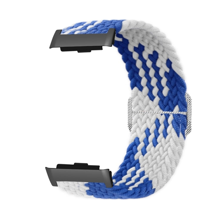 For Huawei Watch D Adjustable Woven Nylon Watch Band(Blue White) - Watch Bands by PMC TechLife | Online Shopping South Africa | PMC TechLife