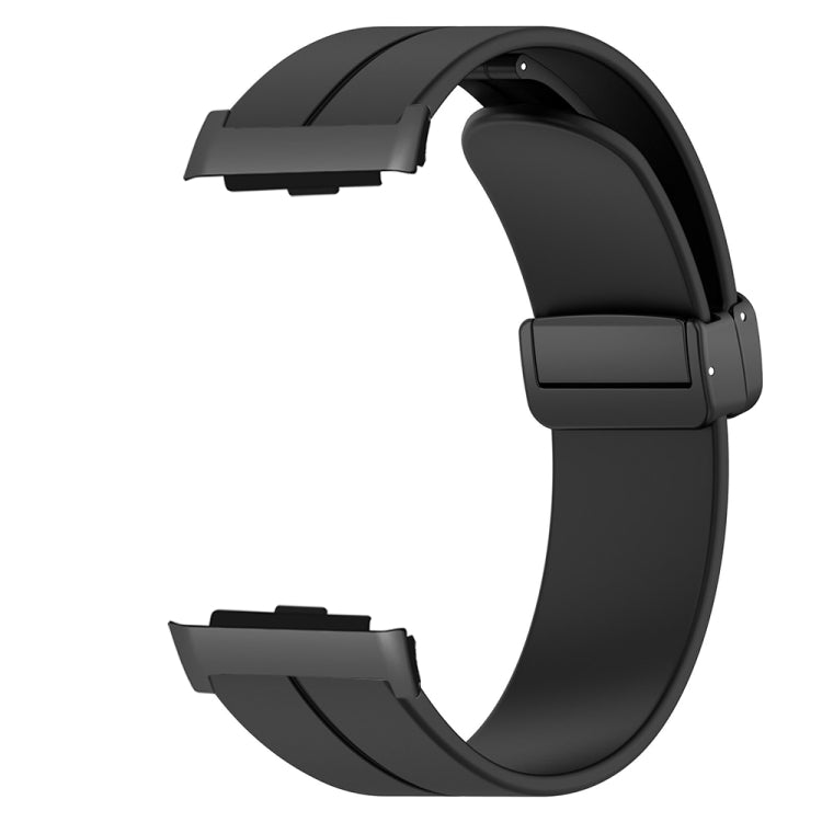 For Huawei Watch D Solid Color Folding Magnetic Buckle Silicone Watch Band(Black) - Watch Bands by PMC TechLife | Online Shopping South Africa | PMC TechLife