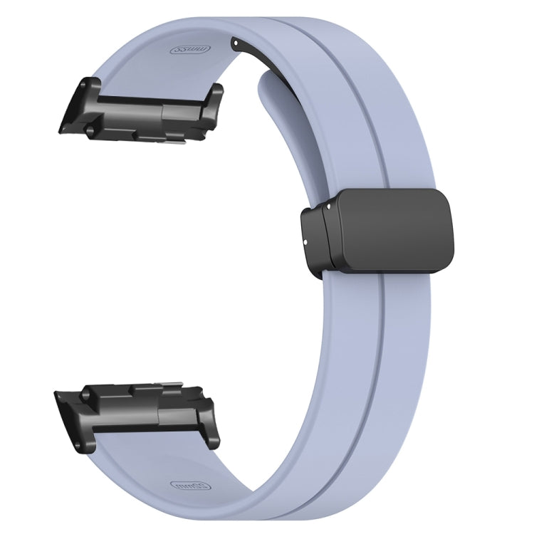 For Huawei Watch D Solid Color Folding Magnetic Buckle Silicone Watch Band(Lavender Gray) - Watch Bands by PMC TechLife | Online Shopping South Africa | PMC TechLife