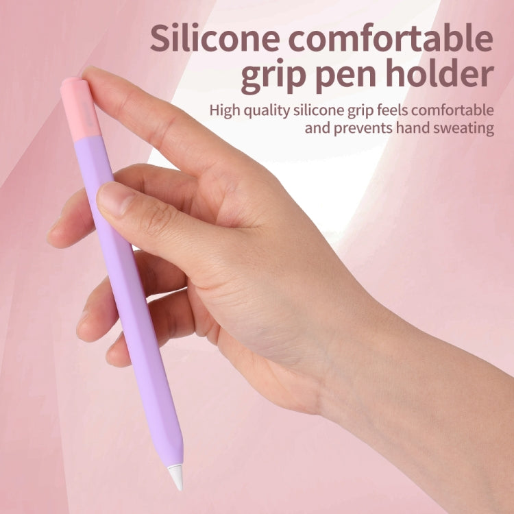 For Apple Pencil (USB-C) Double Cap Contrasting Color Silicone Protective Case(Matcha Green) - free shipping - PMC Jewellery - Order now!