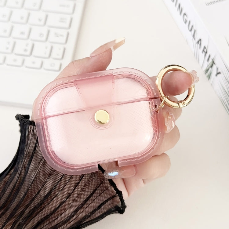 For AirPods Pro 2  Magnetic Clear Armor TPU TWS Earphone Case(Pink) - For AirPods Pro 2 by PMC Jewellery | Online Shopping South Africa | PMC Jewellery | Buy Now Pay Later Mobicred