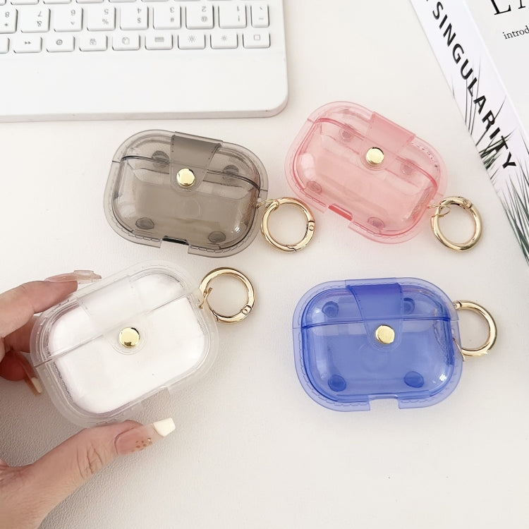 For AirPods Pro 2  Magnetic Clear Armor TPU TWS Earphone Case(Pink) - For AirPods Pro 2 by PMC Jewellery | Online Shopping South Africa | PMC Jewellery | Buy Now Pay Later Mobicred