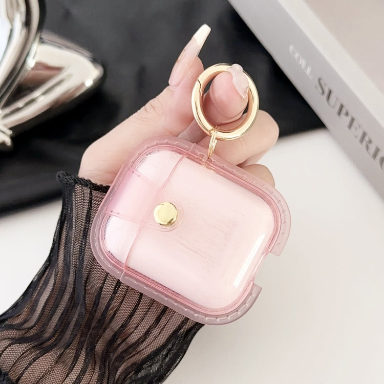 For AirPods 1 / 2 Magnetic Clear Armor TPU TWS Earphone Case(Pink) - For AirPods 1/2 by PMC Jewellery | Online Shopping South Africa | PMC Jewellery | Buy Now Pay Later Mobicred