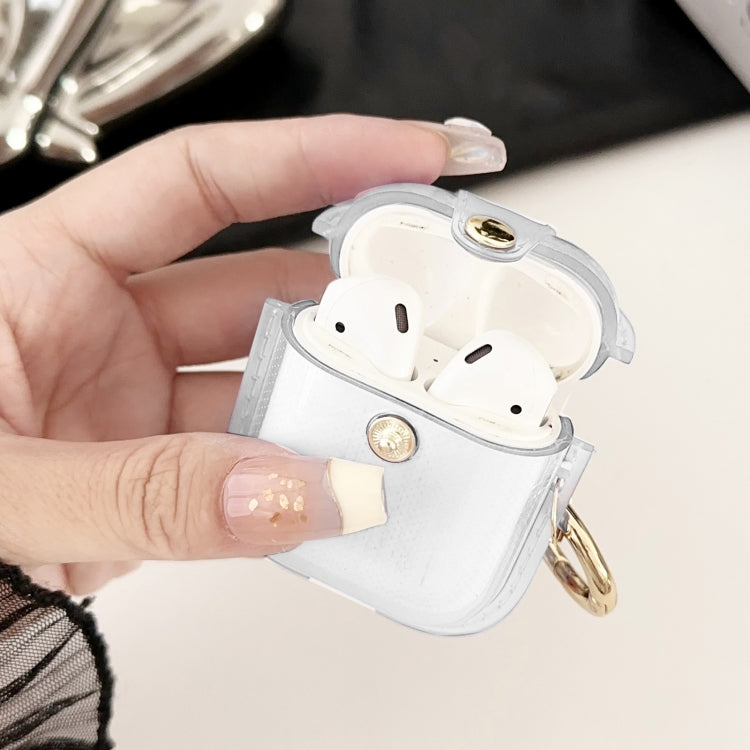 For AirPods 1 / 2 Magnetic Clear Armor TPU TWS Earphone Case(Tansparent) - For AirPods 1/2 by PMC Jewellery | Online Shopping South Africa | PMC Jewellery | Buy Now Pay Later Mobicred