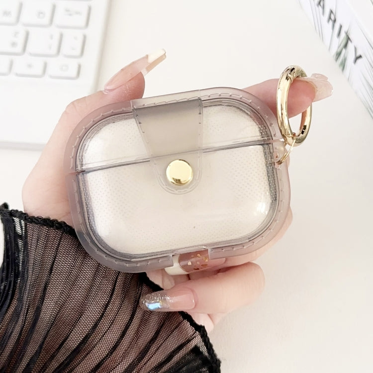 For AirPods Pro 1 Magnetic Clear Armor TPU TWS Earphone Case(Black) - For AirPods Pro by PMC Jewellery | Online Shopping South Africa | PMC Jewellery | Buy Now Pay Later Mobicred