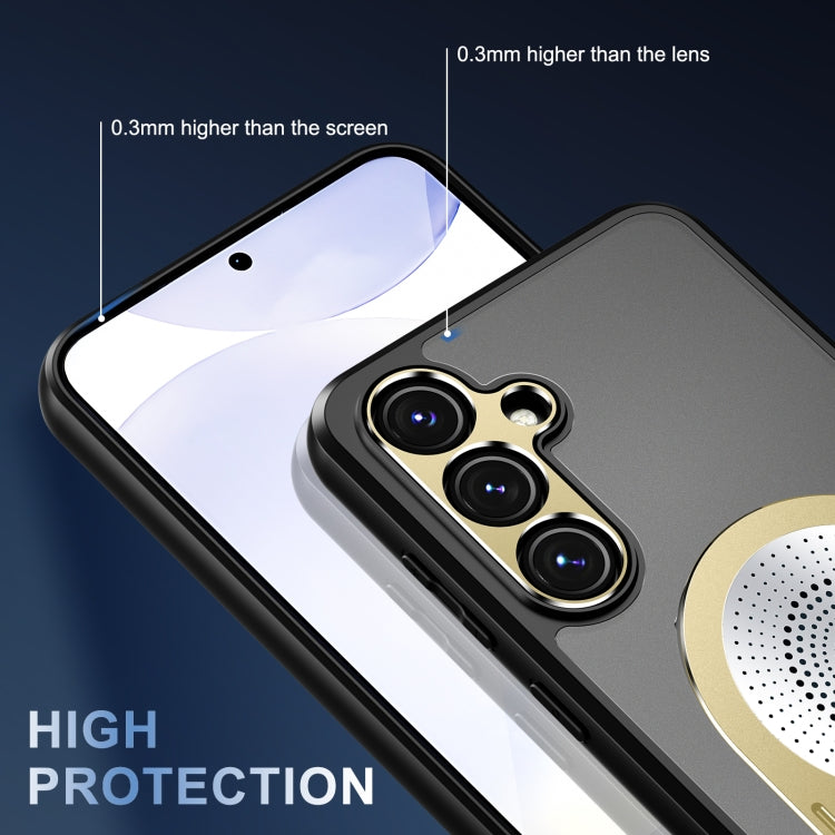 For Samsung Galaxy S24 FE 5G Heat Dissipation Aromatherapy MagSafe Holder Phone Case(Gold) - free shipping - PMC Jewellery - Order now!