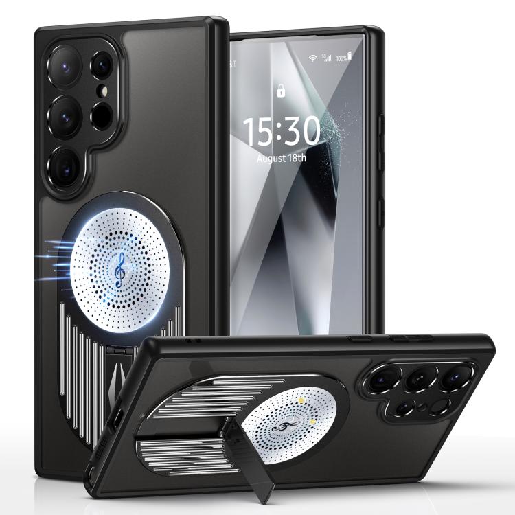 For Samsung Galaxy S25 Ultra 5G Heat Dissipation Aromatherapy MagSafe Holder Phone Case(Black) - Galaxy S25 Ultra 5G Cases by PMC TechLife | Online Shopping South Africa | PMC TechLife | Buy Now Pay Later Mobicred