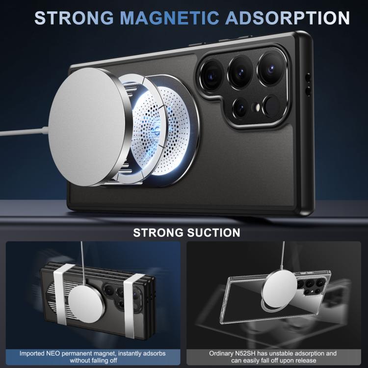 For Samsung Galaxy S25 Ultra 5G Heat Dissipation Aromatherapy MagSafe Holder Phone Case(Black) - Galaxy S25 Ultra 5G Cases by PMC TechLife | Online Shopping South Africa | PMC TechLife | Buy Now Pay Later Mobicred