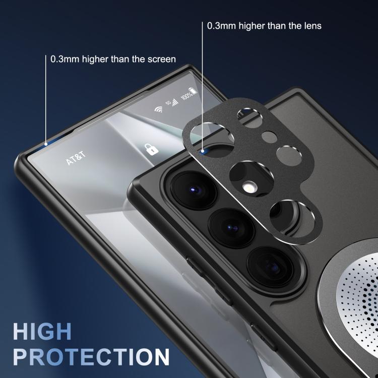 For Samsung Galaxy S25 Ultra 5G Heat Dissipation Aromatherapy MagSafe Holder Phone Case(Black) - Galaxy S25 Ultra 5G Cases by PMC TechLife | Online Shopping South Africa | PMC TechLife | Buy Now Pay Later Mobicred