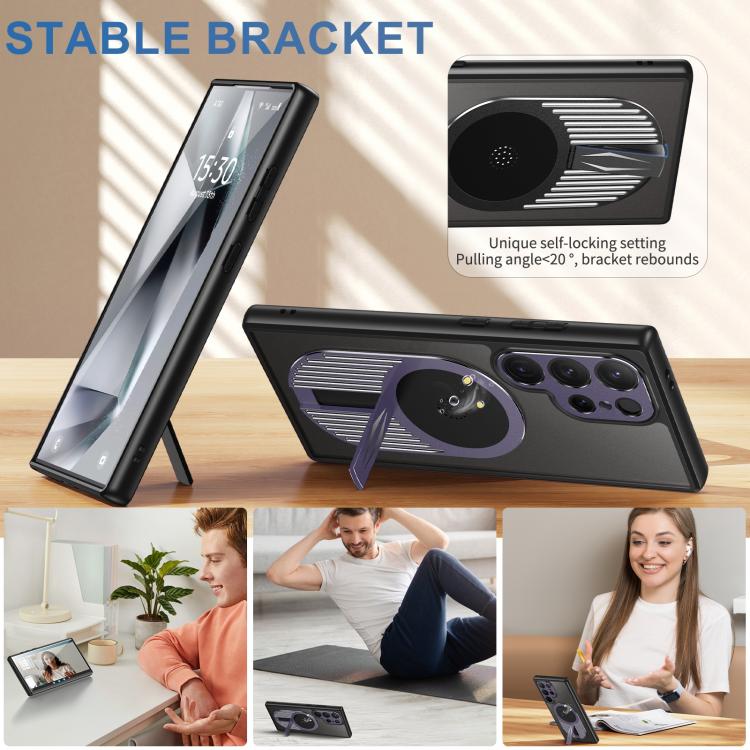 For Samsung Galaxy S25 Ultra 5G Heat Dissipation Aromatherapy MagSafe Holder Phone Case(Purple) - Galaxy S25 Ultra 5G Cases by PMC TechLife | Online Shopping South Africa | PMC TechLife | Buy Now Pay Later Mobicred