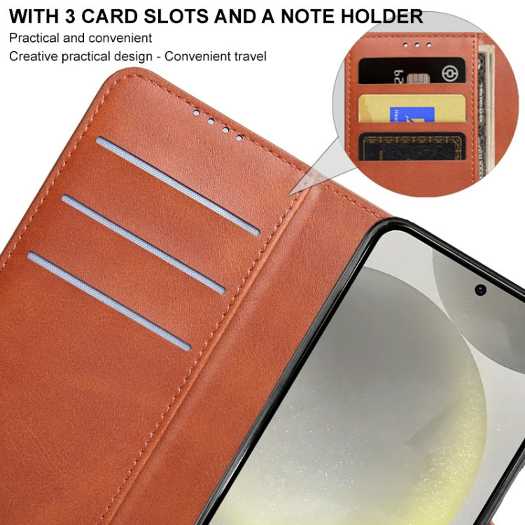 For Samsung Galaxy S24+ 5G IMAK Count Series Flip Leather Phone Case(Brown) - free shipping - PMC Jewellery - Order now!