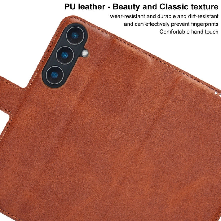 For Samsung Galaxy S24+ 5G IMAK Count Series Flip Leather Phone Case(Brown) - free shipping - PMC Jewellery - Order now!