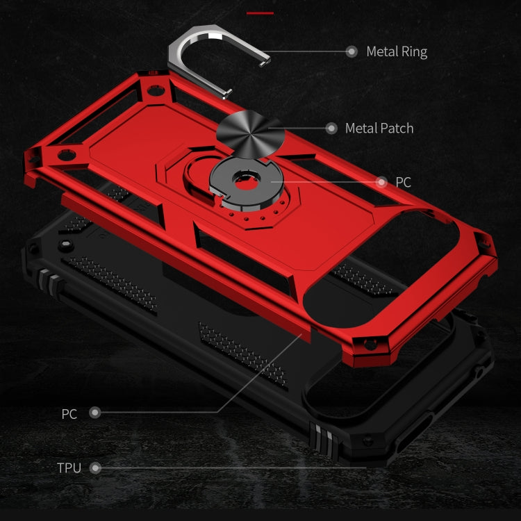 For Google Pixel 9 Pro Shockproof TPU + PC Phone Case with Holder(Red) - Google Cases by PMC TechLife | Online Shopping South Africa | PMC TechLife | Buy Now Pay Later Mobicred
