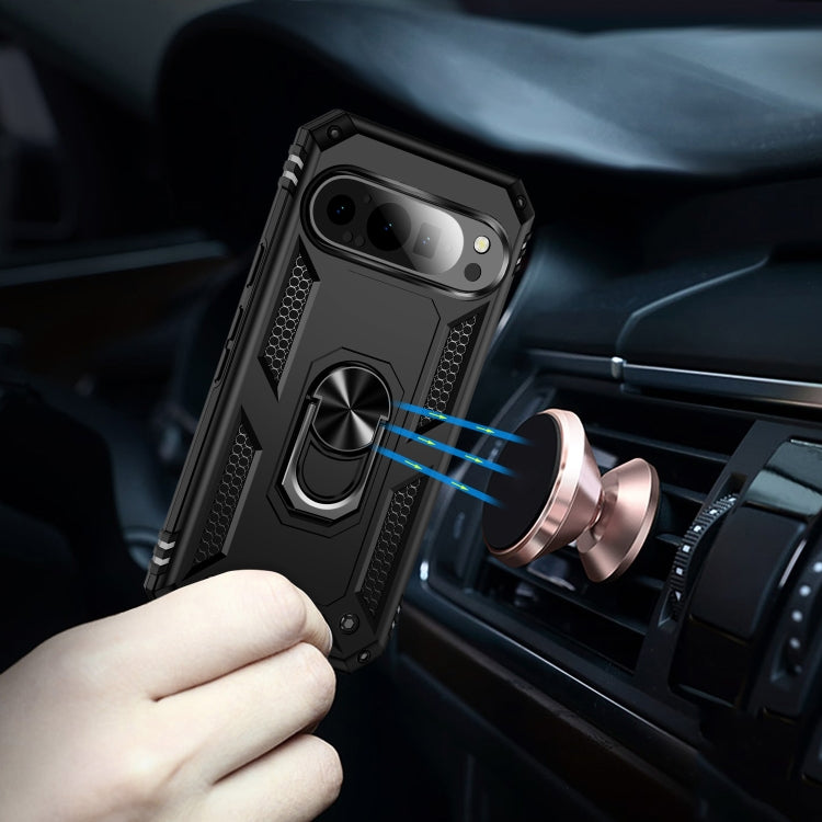 For Google Pixel 9 Shockproof TPU + PC Phone Case with Holder(Black) - Google Cases by PMC TechLife | Online Shopping South Africa | PMC TechLife | Buy Now Pay Later Mobicred