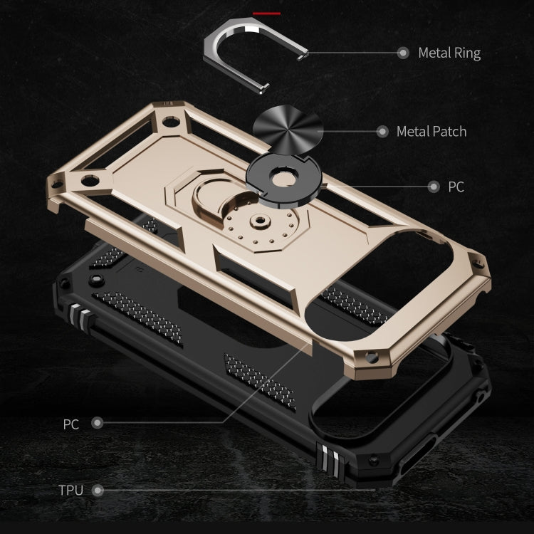 For Google Pixel 9 Shockproof TPU + PC Phone Case with Holder(Gold) - Google Cases by PMC TechLife | Online Shopping South Africa | PMC TechLife | Buy Now Pay Later Mobicred