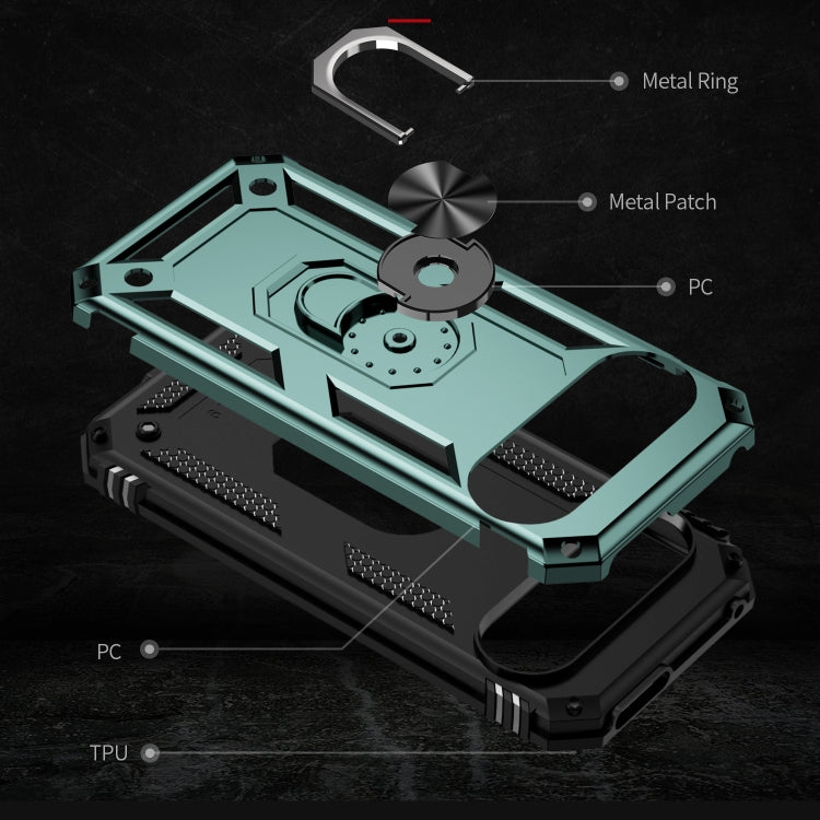 For Google Pixel 9 Shockproof TPU + PC Phone Case with Holder(Dark Green) - Google Cases by PMC TechLife | Online Shopping South Africa | PMC TechLife | Buy Now Pay Later Mobicred
