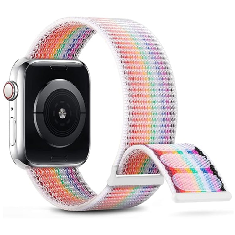For Apple Watch Series 4 40mm Dual Hook and Loop Nylon Watch Band(Rainbow) - Watch Bands by PMC TechLife | Online Shopping South Africa | PMC TechLife