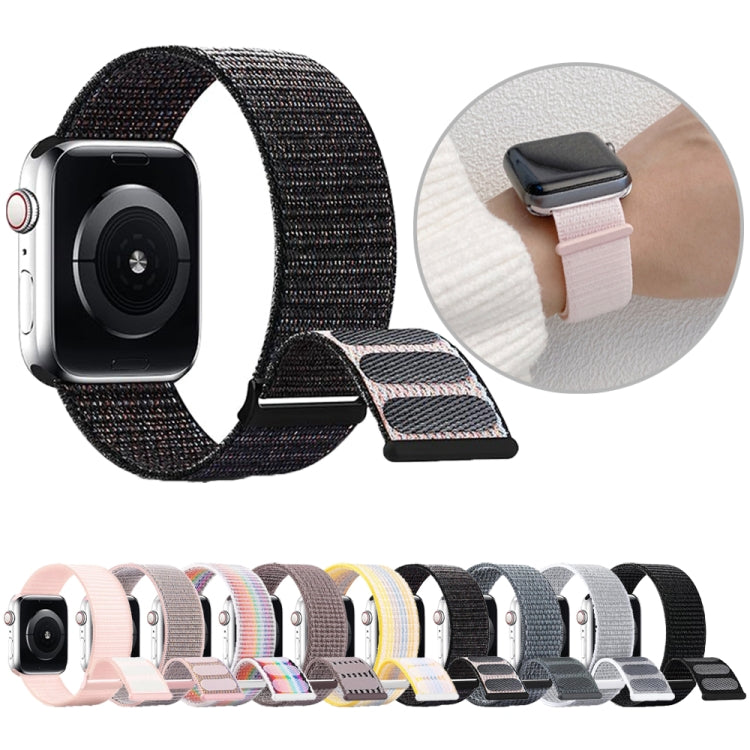 For Apple Watch SE 2023 40mm Dual Hook and Loop Nylon Watch Band(Silt) - Watch Bands by PMC TechLife | Online Shopping South Africa | PMC TechLife