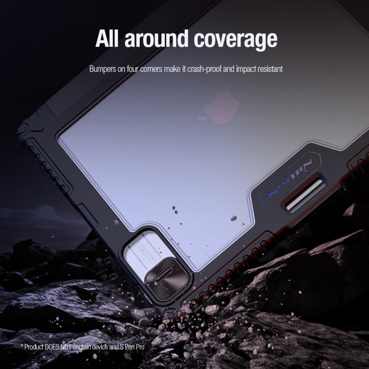 For iPad Pro 13 2024 NILLKIN Bumper Pro Multi-angle Folding Style Tablet Leather Case(Black) - iPad Pro 13 2024 Cases by NILLKIN | Online Shopping South Africa | PMC TechLife | Buy Now Pay Later Mobicred