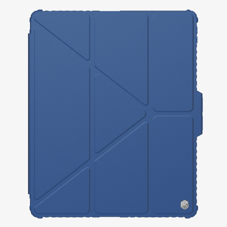 For iPad Pro 13 2024 NILLKIN Bumper Pro Multi-angle Folding Style Tablet Leather Case(Blue) - iPad Pro 13 2024 Cases by NILLKIN | Online Shopping South Africa | PMC TechLife | Buy Now Pay Later Mobicred