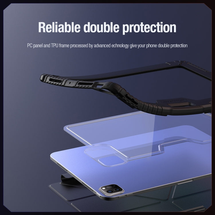 For iPad Pro 13 2024 NILLKIN Bumper Pro Multi-angle Folding Style Tablet Leather Case(Blue) - iPad Pro 13 2024 Cases by NILLKIN | Online Shopping South Africa | PMC TechLife | Buy Now Pay Later Mobicred
