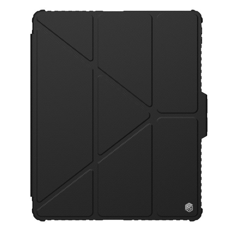 For iPad Air 13 2024 / 2025 NILLKIN Bumper Pro Multi-angle Folding Style Tablet Leather Case(Black) - free shipping - PMC Jewellery - Order now!