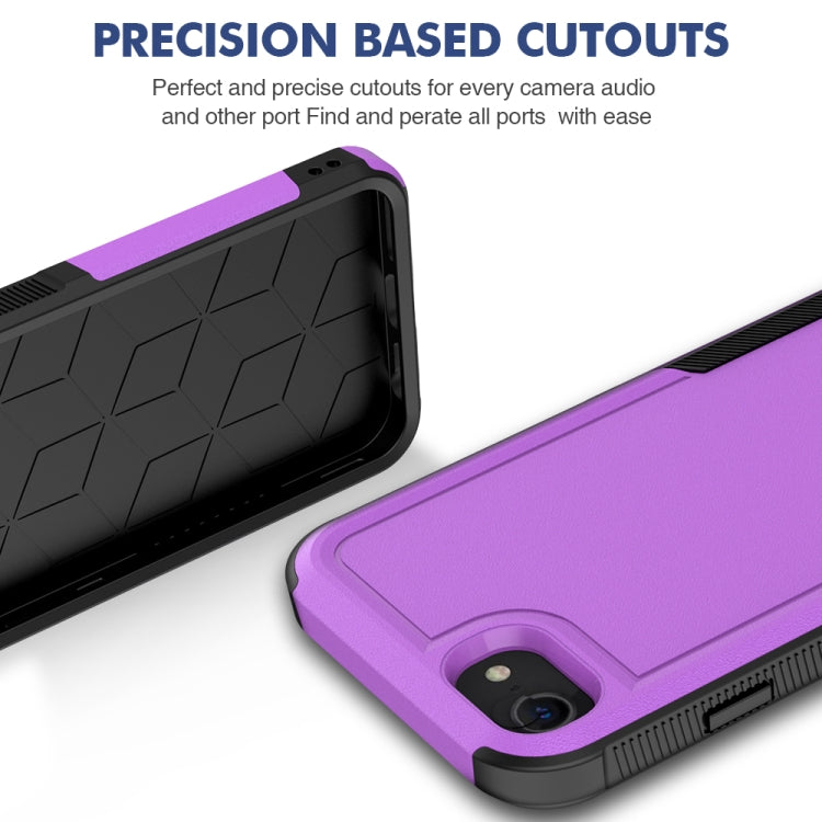 For iPhone SE 2022 / 2020 / 8 / 7 / 6 2 in 1 PC + TPU Phone Case(Purple) - iPhone SE 2022 / 2020 / 8 / 7 Cases by PMC TechLife | Online Shopping South Africa | PMC TechLife | Buy Now Pay Later Mobicred