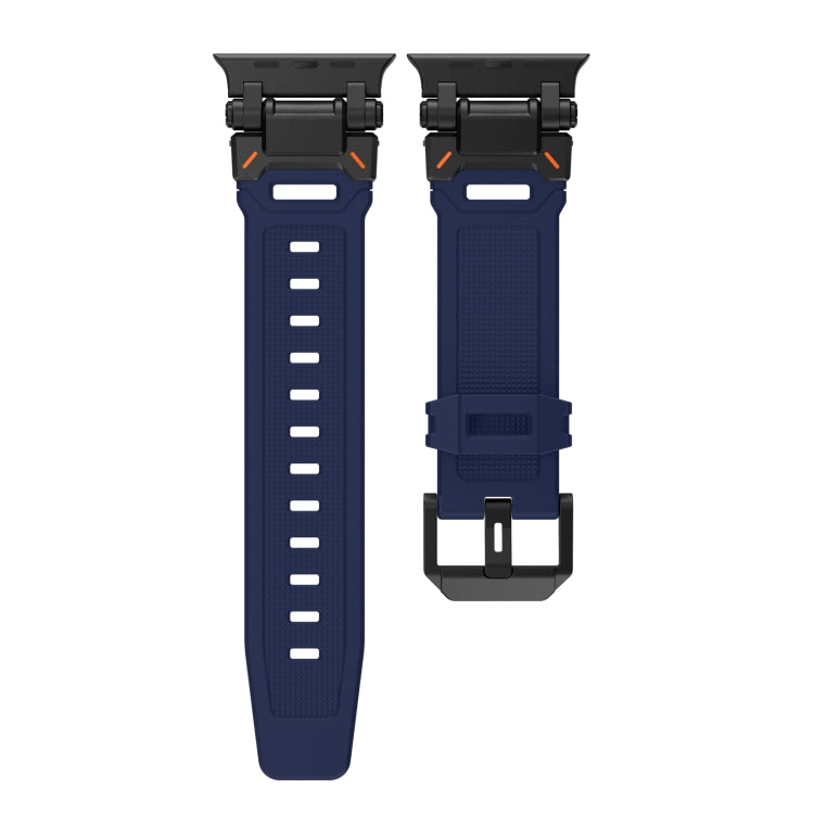 For Apple Watch SE 2023 44mm Explorer TPU Watch Band(Black Blue) - free shipping - PMC TechLife - Order now!