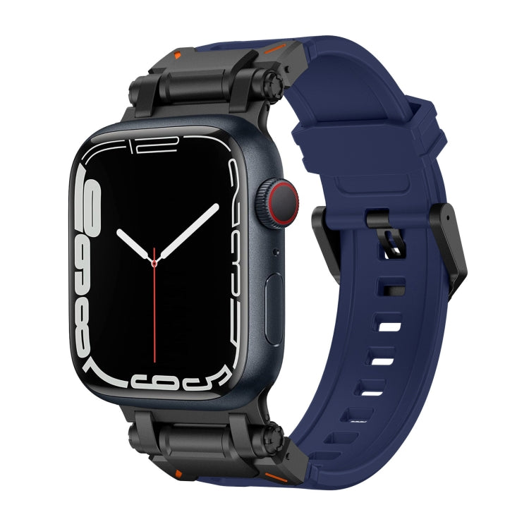 For Apple Watch SE 2023 44mm Explorer TPU Watch Band(Black Blue) - free shipping - PMC TechLife - Order now!