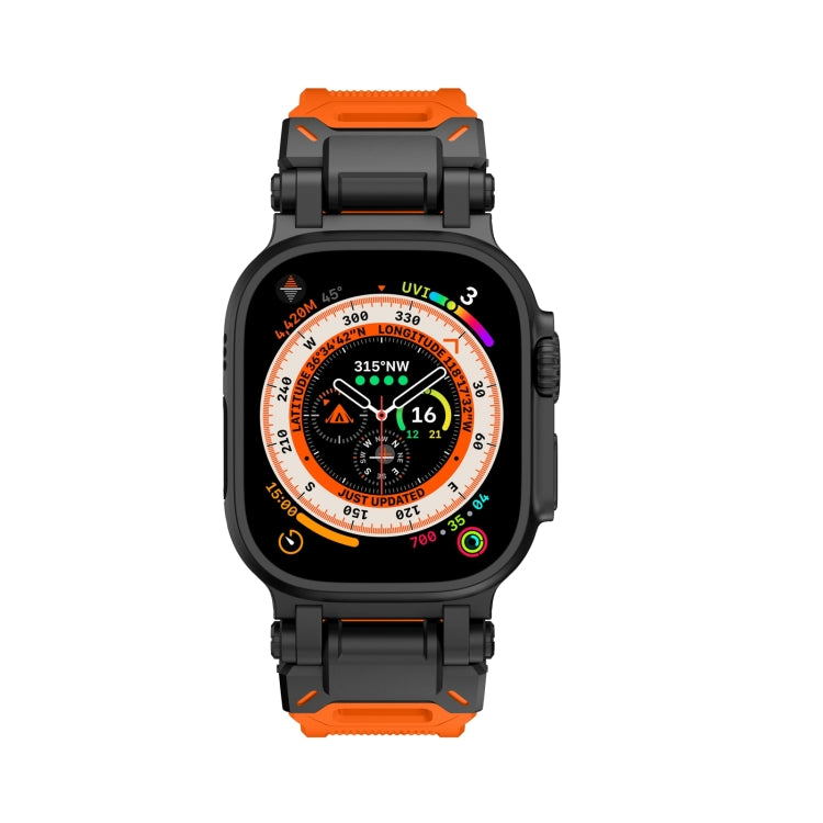 For Apple Watch Ultra 49mm Explorer TPU Watch Band(Black Orange) - free shipping - PMC TechLife - Order now!