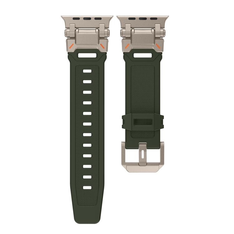 For Apple Watch SE 2022 44mm Explorer TPU Watch Band(Titanium Green) - free shipping - PMC TechLife - Order now!