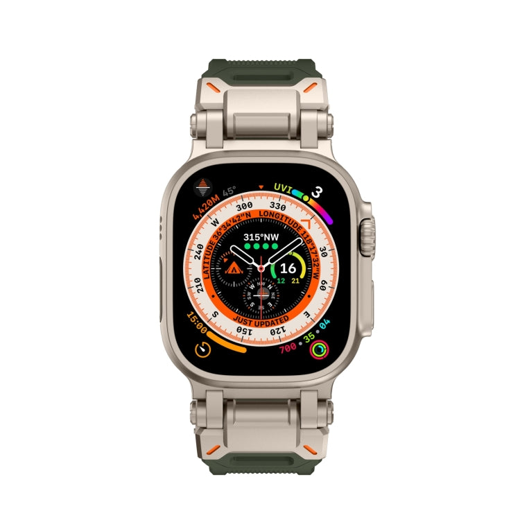 For Apple Watch SE 2022 44mm Explorer TPU Watch Band(Titanium Green) - free shipping - PMC TechLife - Order now!
