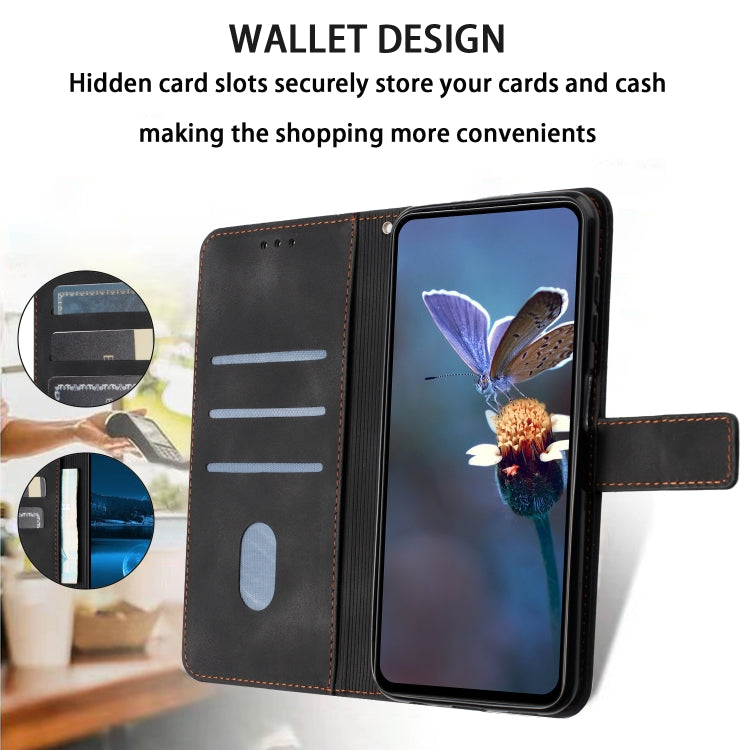 For iPhone 16 Triangle Solid Color Leather Phone Case(Black) - iPhone 16 Cases by PMC TechLife | Online Shopping South Africa | PMC TechLife | Buy Now Pay Later Mobicred