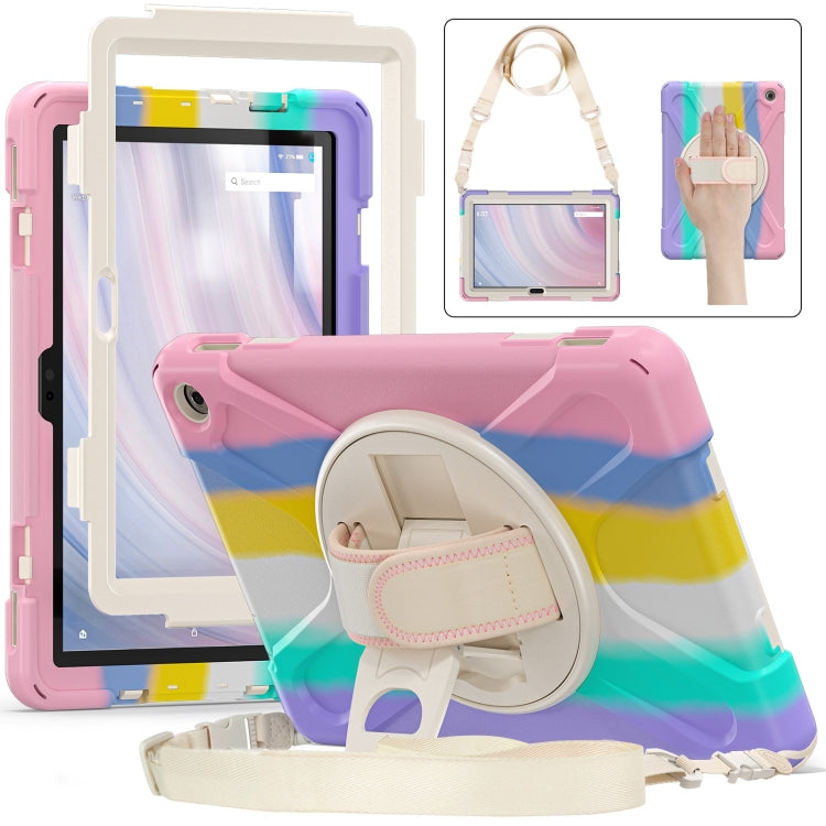 For Amazon Kindle Fire HD10 2023 Silicone Hybrid PC Full Body Tablet Case(Colorful Pink) - Amazon by PMC TechLife | Online Shopping South Africa | PMC TechLife | Buy Now Pay Later Mobicred