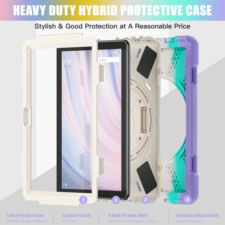For Amazon Kindle Fire HD10 2023 Silicone Hybrid PC Full Body Tablet Case(Colorful Pink) - Amazon by PMC TechLife | Online Shopping South Africa | PMC TechLife | Buy Now Pay Later Mobicred
