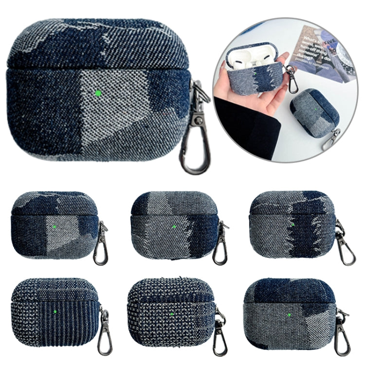 For AirPods 3 Stitching Denim Cloth Bluetooth Earphone Protective Case(Rhombus) - For AirPods 3 by PMC Jewellery | Online Shopping South Africa | PMC Jewellery | Buy Now Pay Later Mobicred