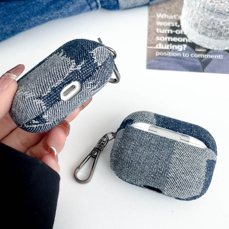 For AirPods 3 Stitching Denim Cloth Bluetooth Earphone Protective Case(Dark Color Irregular) - For AirPods 3 by PMC Jewellery | Online Shopping South Africa | PMC Jewellery | Buy Now Pay Later Mobicred