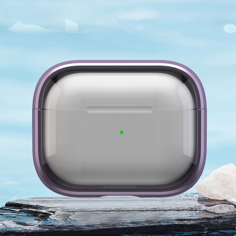 For AirPods Pro 1 TPU Hybrid PC Case with Holder(Purple) - For AirPods Pro by PMC Jewellery | Online Shopping South Africa | PMC Jewellery | Buy Now Pay Later Mobicred