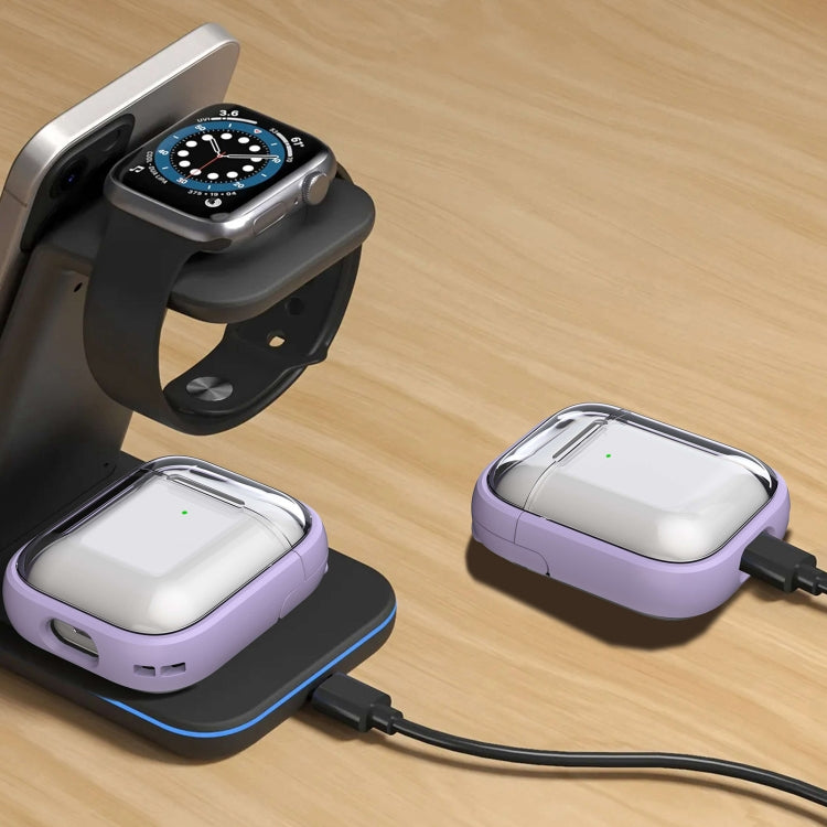 For AirPods 3 TPU Hybrid PC Case with Holder(Black) - For AirPods 3 by PMC Jewellery | Online Shopping South Africa | PMC Jewellery | Buy Now Pay Later Mobicred