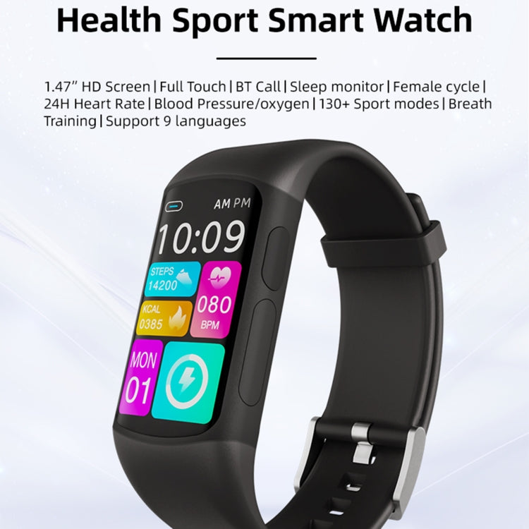 Spovan H7 BT5.3 IP67 1.47 inch Smart Sport Watch, Support Bluetooth Call / Sleep / Blood Oxygen / Heart Rate / Blood Pressure Health Monitor(Blue) - Smart Watches by SPOVAN | Online Shopping South Africa | PMC TechLife | Buy Now Pay Later Mobicred