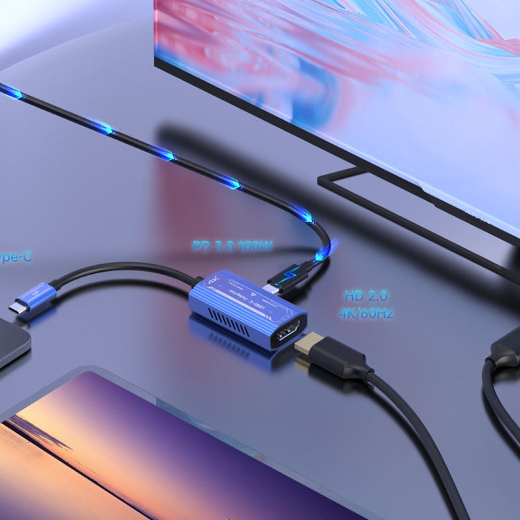 V278 4K 60Hz USB-C/Type-C to HDMI+USB-C/Type-C Video Adapter Cable - free shipping - PMC Jewellery - Order now!