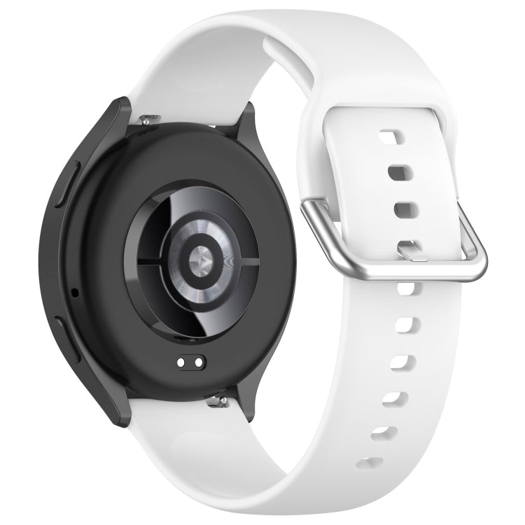 For Xiaomi Watch 2 Solid Color Metal Silver Buckle Silicone Watch Band, Size: S(White) - Watch Bands by PMC TechLife | Online Shopping South Africa | PMC TechLife