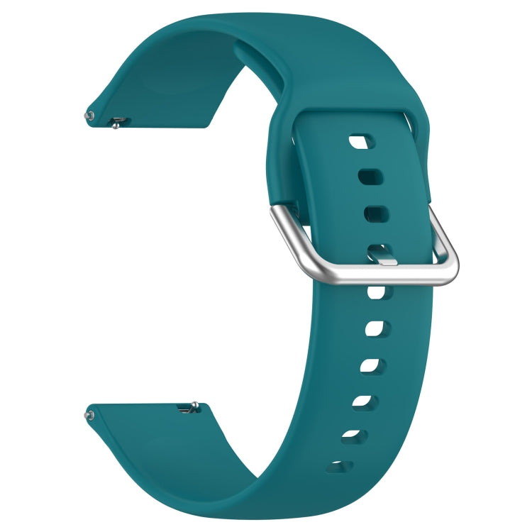 For Xiaomi Watch 2 Solid Color Metal Silver Buckle Silicone Watch Band, Size: S(Green) - Watch Bands by PMC TechLife | Online Shopping South Africa | PMC TechLife