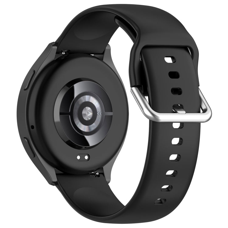 For Xiaomi Watch 2 Solid Color Metal Silver Buckle Silicone Watch Band, Size: S(Black) - Watch Bands by PMC TechLife | Online Shopping South Africa | PMC TechLife