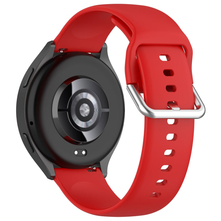 For Xiaomi Watch 2 Solid Color Metal Silver Buckle Silicone Watch Band, Size: S(Red) - Watch Bands by PMC TechLife | Online Shopping South Africa | PMC TechLife