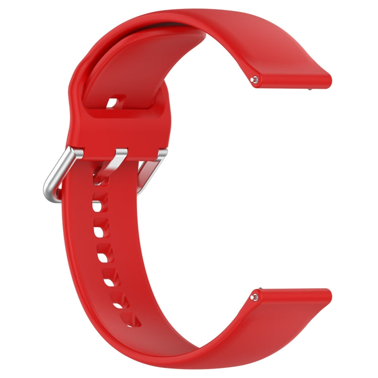 For Xiaomi Watch 2 Solid Color Metal Silver Buckle Silicone Watch Band, Size: S(Red) - Watch Bands by PMC TechLife | Online Shopping South Africa | PMC TechLife