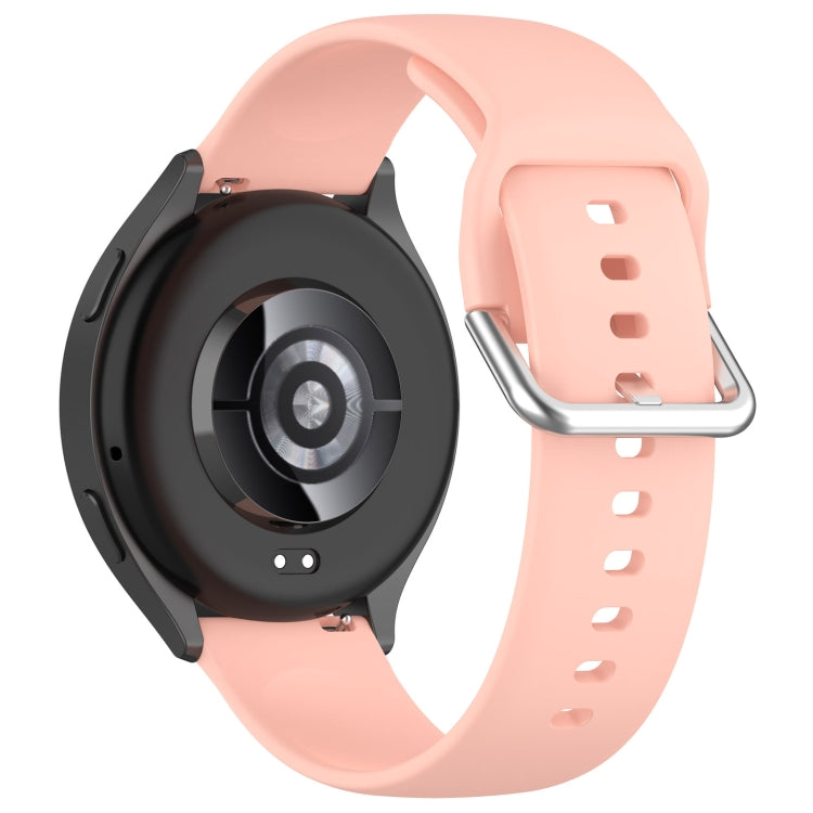 For Xiaomi Watch 2 Solid Color Metal Silver Buckle Silicone Watch Band, Size: S(Light Pink) - Watch Bands by PMC TechLife | Online Shopping South Africa | PMC TechLife