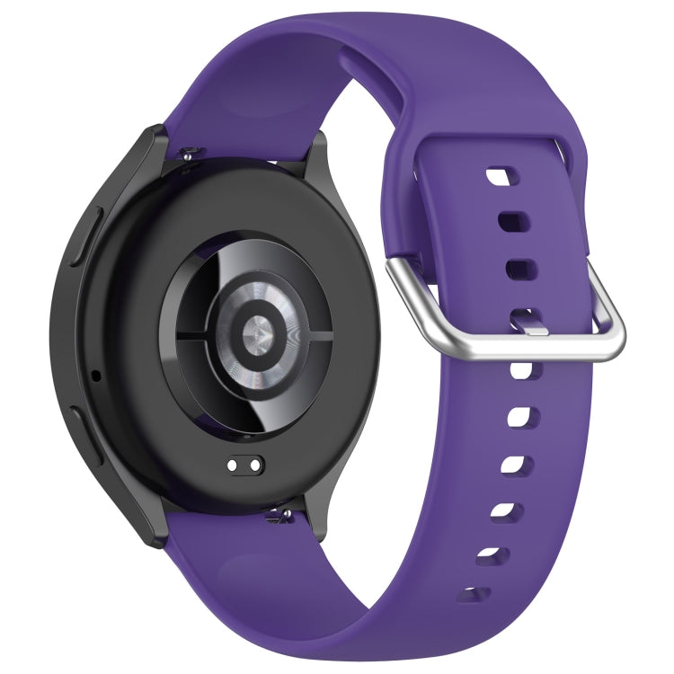 For Xiaomi Watch 2 Solid Color Metal Silver Buckle Silicone Watch Band, Size: S(Purple) - Watch Bands by PMC TechLife | Online Shopping South Africa | PMC TechLife