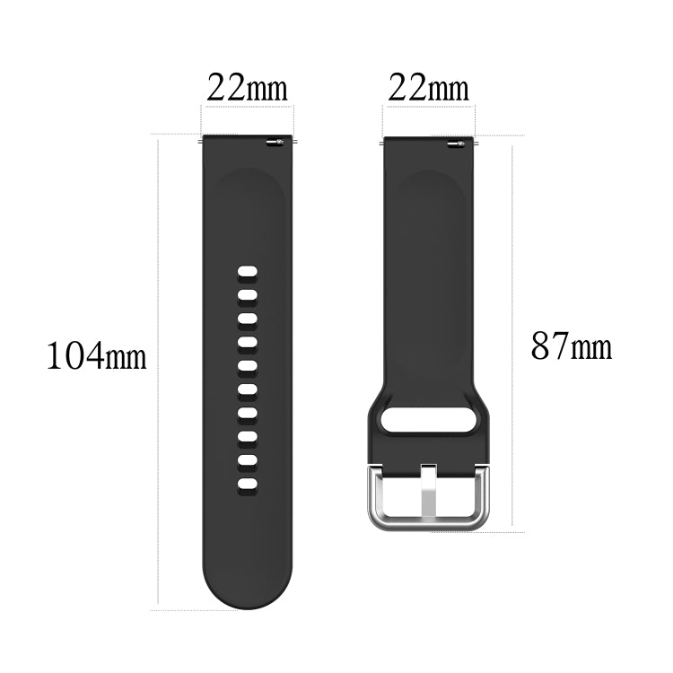 For Xiaomi Watch 2 Solid Color Metal Silver Buckle Silicone Watch Band, Size: S(Black) - Watch Bands by PMC TechLife | Online Shopping South Africa | PMC TechLife